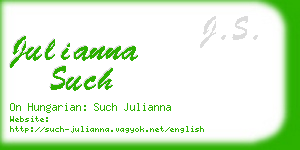 julianna such business card